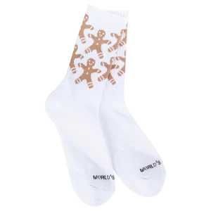 World's Softest Socks: Holiday Sport Mini Crew - Gingerbread Men