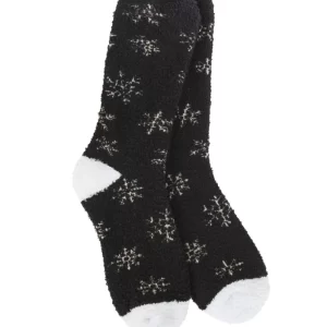 World's Softest Socks: Cozy Crew - Winter Shimmer Black